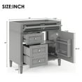 thumbnail image 5 of 36'' Bathroom Vanity without Top Sink, Modern Bathroom Storage Cabinet with 2 Drawers and a Tip-out Drawer, Solid Wood Frame, Grey (NOT INCLUDE BASIN SINK), 5 of 7