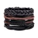 thumbnail image 2 of 4 Unids / set Hombres Pulsera de Cuero Brazaletes Tejidos Vintage Hombre Regalo de Cumpleaños Joyería Pulsera GeweYeeli PS13201-00, 2 of 7