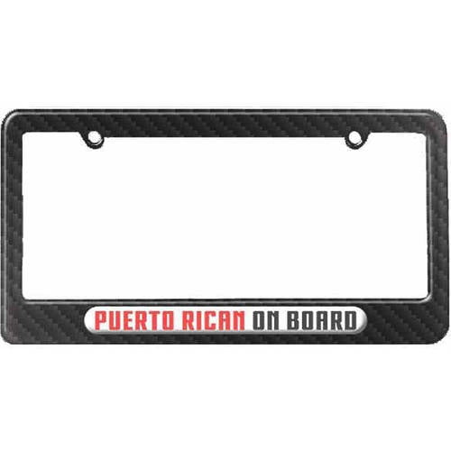 PUERTO RICO 100% BORICUA COUNTRY  Chrome Heavy Duty Metal License Plate Frame
