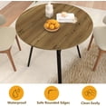 thumbnail image 4 of Kitchen Table and Chairs for 2, 35.43" Round Kitchen Table with 4 Velvet Upholstered Chairs, Modern Dining Room Furniture Set for Small Spaces, Apartment, Kitchen, 4 of 11