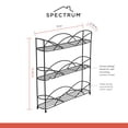 thumbnail image 6 of Spectrum Diversified Steel 3-Tier Countertop or Wall Mount Cabinet Spice Organizer Rack, Black, Classic Black, 6 of 6
