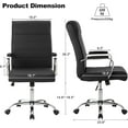 thumbnail image 3 of Office Desk Chair,Modern Leather Conference Room Chairs,High Back Ergonomic Home ofiice Chair,Adjustable Height Swivel Executive Computer Chair with Padded Seat and Armrest, 3 of 8