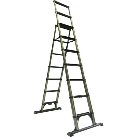 Telesteps 8.5ft Kevlar Telescoping A-Frame Step Ladder – 12ft Reach, 375lb (125EKS)