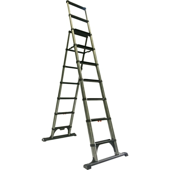 Telesteps 8.5ft Kevlar Telescoping A-Frame Step Ladder – 12ft Reach, 375lb (125EKS)