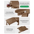thumbnail image 2 of WINSOON Folding Adirondack Chair Five-Gear Adjustable Backrest, Adirondack Retractable Ottoman, Weather Resistant with Cup-Holder for Outdoor, Fire Pit, Patio, Garden, Lawn, 380lbs(Teak), 2 of 4