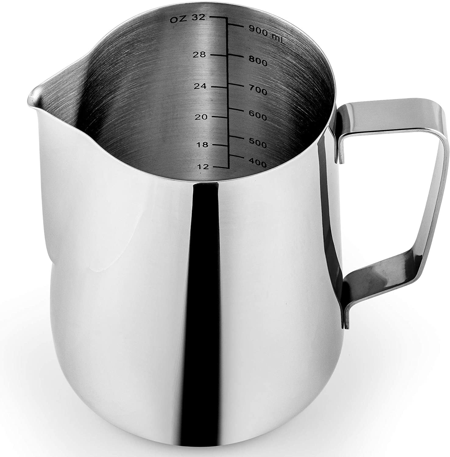 Measurements Inside the Pitcher 20 Oz Stainless Steel Milk Cafe Pitcher