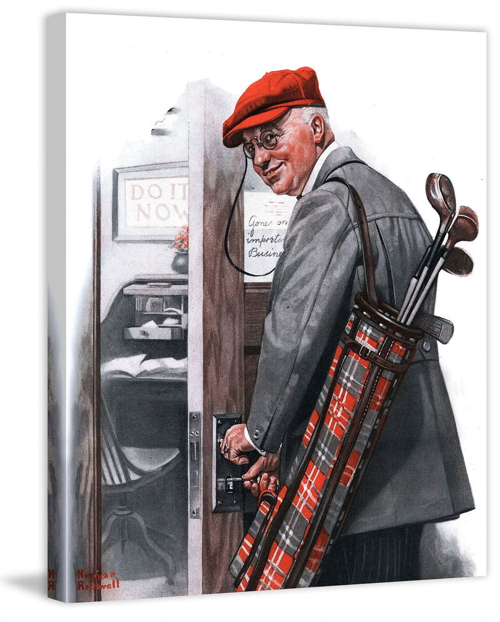 Marmont Hill "Important Business" by Norman Rockwell Painting Print on Canvas