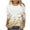 White Plus Size Blouse for Women_x, variant on CYMMPU Summer Fashion Shirts 3/4 Sleeve Flower Printed Loose Fit Blouses for Women Dressy Casual Round Neck Tunic Tops Spring Tops Lightweight Basic T-Shirts White XL