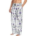 thumbnail image 2 of Daiia Lavender Bicycle Men's Sleep Pant with Pockets and Drawstring,Pajama Pants-Small, 2 of 9