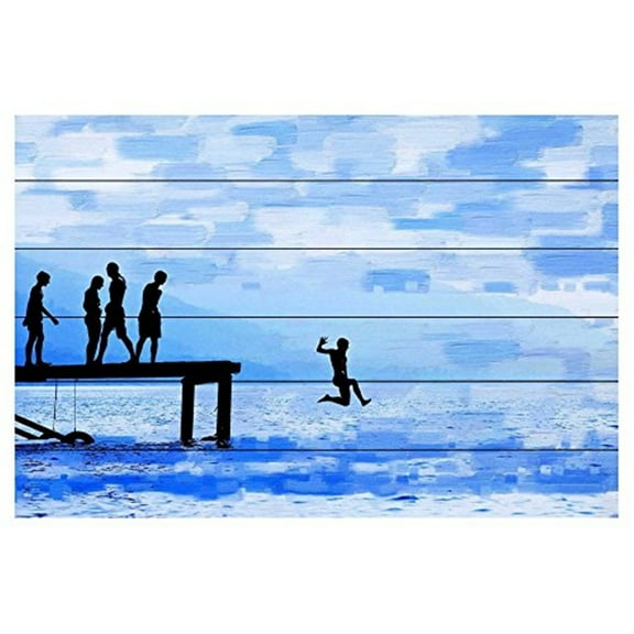 Feet First by Parvez Taj Painting Print on White Wood