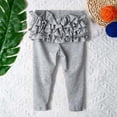 thumbnail image 2 of TBWNWG Girls Stretch Pants With Lace Trim Soft Pure Color Leggings for Toddler Comfortable Everyday Wear,Sizes 2-3 Years, 2 of 5
