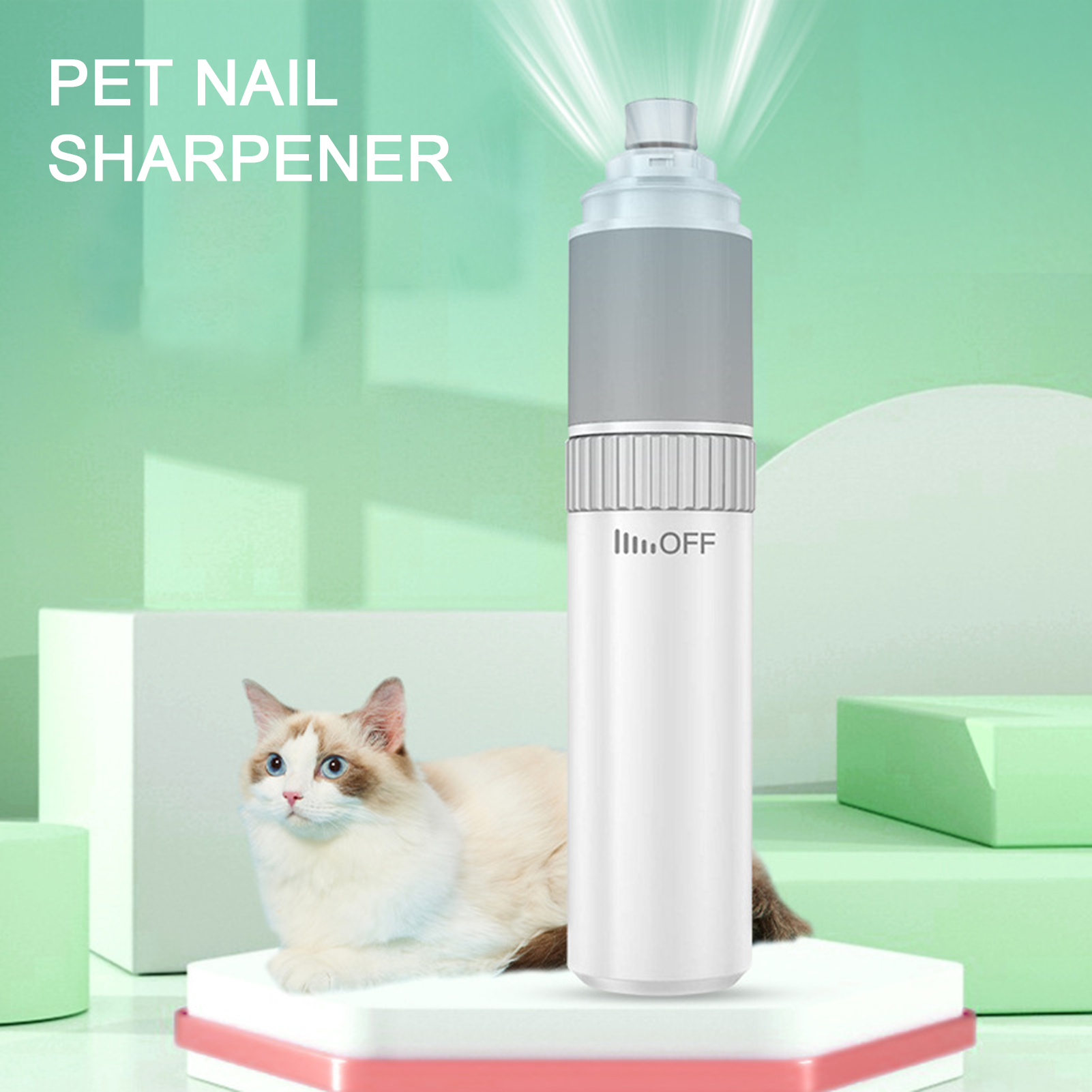 Mairbeon Pet Nail Grinder Powerful Low Noise USB Rechargeable LED Light