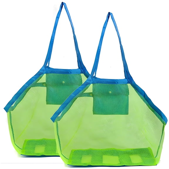 GASTROPOD 2 Pack Mesh Beach Bag Extra Large Beach Bags and Totes for Holding Beach Toys Children's Toys Tote