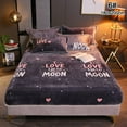 thumbnail image 3 of Drap de Lit en Micro-Polaire Peluche Extra Doux et Confortable en Velours Flanelle Drap-Housse du Dessous 4.9*6.6‘ 3#, 3 of 7