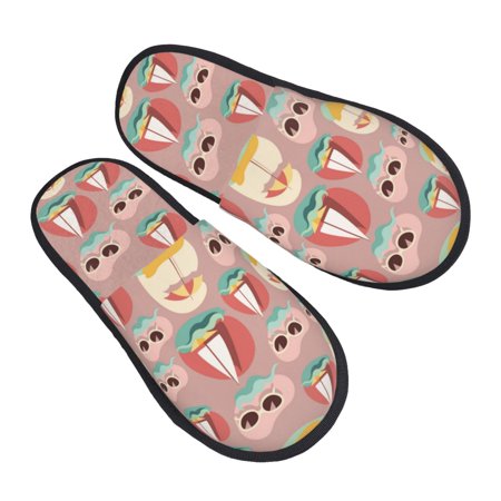 

House Slippers for Women Men - Glasses Boat Soft House Shoes Fuzzy Slippers Lightweight Slip-On Cozy House Slippers for Woman Indoor Outdoor