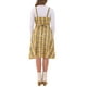 thumbnail image 3 of VESTIDO CON TIRANTES INSPIRADOR CHIC para Mujeres, Cuello Cuadrado, Vestido Midi A-Line, M Amarillo, 3 of 6