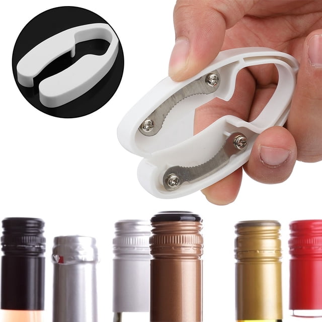 Strong Stainless Steel Wine Opening Tools, Tin Wrapper Opener, Anti-rust Gift For Wine Lover Easy To Use Home Black,WhiteOptional
