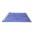 thumbnail image 2 of Ahgly Company Machine Washable Indoor Rectangle Solid Blue Modern Area Rugs, 6' x 9', 2 of 4