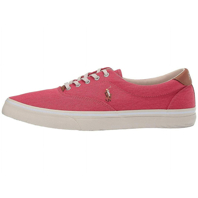 Polo Ralph Lauren Mens Washed Twill Thorton Sneakers Choose SZ color Title 8D Red