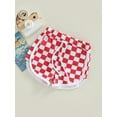 thumbnail image 3 of Bagilaanoe 0-3 YearsToddler Baby Boy Girl Short Pants Summer Casual Checkerboard Print Tie-up Shorts, 3 of 9