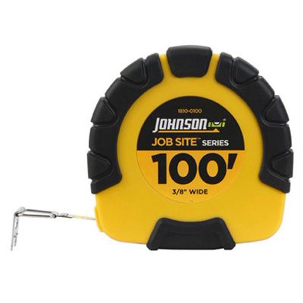 Johnson 18100100 Job Site Tape Measure, 31 Gear Drive, Steel/Molded