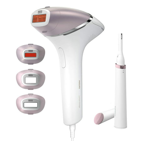 Philips Lumea BRI949/00 Prestige IPL Hair Removal Tool with 4 Attachments for Body, Face, Bikini and Armpits and 1 Precision Trimmer - Corded Power - Philips Newest (Philips Lumea Best Price)
