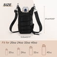 thumbnail image 5 of Unique Bargains Water Bottle Carrier Bag Convenient and Durable Crossbody Water Bottle Holder for Hiking Cycling  Black, 5 of 7