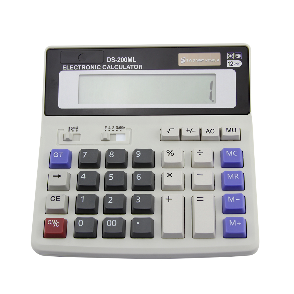 Elec Space DS200ML 12Digit Dual Power Solar Calculator