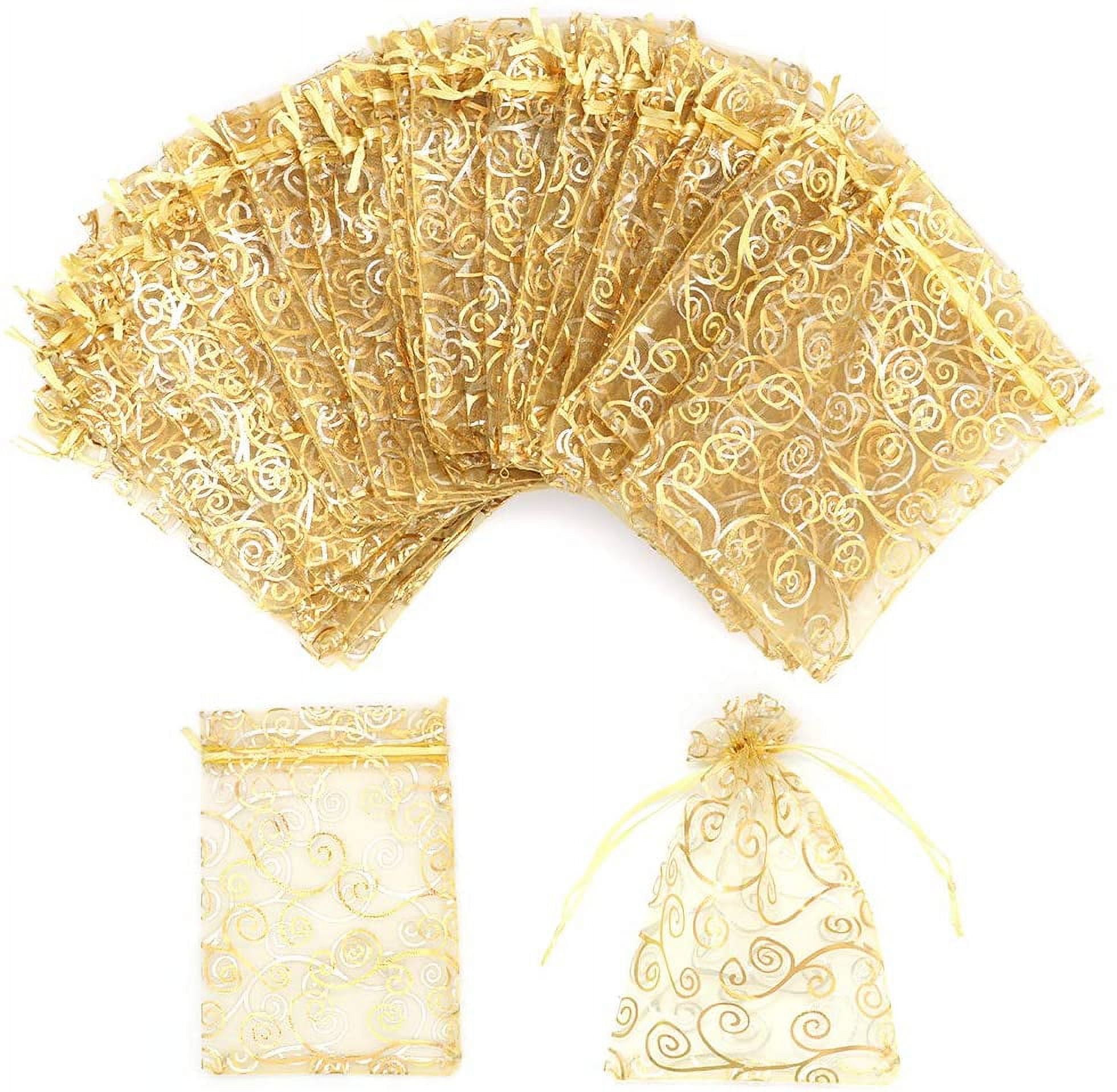 Gjinxi 100 Pcs Moon Star Organza Bags, 3.5 X 4.7 Inch Wedding Favor Bags Jewelry Candy Bag With Drawstring Little Mesh Gift Pouch For Wedding Party Christmas Eid Mubarak - View #5