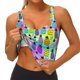 thumbnail image 3 of Balery Graffiti Pineapples Sujetadores deportivos con espalda cruzada para mujer, acolchados, sin costuras, de alto impacto, ideales para yoga, gimnasio, entrenamiento y fitness.-Medium, 3 of 8