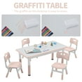 thumbnail image 5 of DOREROOM Kids 4-Piece Adjustable Table and Chair Set, Graffiti Desktop, Non-Slip Legs, 5 of 8