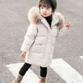 thumbnail image 3 of Generic Children Warm Overcoats Windproof Kids Girls Coat Winter Windproof Thicken Coat Long Sleeve Jacket Child Warm Button Outerwear(A,12-18 Months), 3 of 3