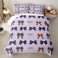 thumbnail image 2 of Homewish Cute Coquette Bow Quilt King,Dreamy Princess Bowknot King Coverlet Set,3 Pieces, 2 of 7