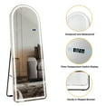 thumbnail image 4 of DWVO 65"x22" Full-Length Mirror with LED Lights, Modern Arched Free Standing Floor Mirror, Wall Mounted Hanging Mirror, Dressing Mirror Touch Control, Full-Size Tall Mirror for Bedroom, 4 of 8