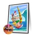 thumbnail image 2 of Cuadros Decorativos 5D Diamond Painting DIY Santa en la playa Full Round Drill Rhinestone Kit Tmvgtek embutido en tela, 2 of 9