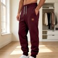 thumbnail image 2 of GrmtClth Joggers for Men Casual Loose Fit Drawstring Sweatpants Casual Workout Athletic Running Pants with Pockets Wine 3XL, 2 of 6