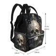 thumbnail image 2 of Fotbe Gold Pattern Skull Mochila Maternidad - Lona de Sarga Impermeable, Mochila de Pañales de Gran Capacidad con Múltiples Bolsillos y Correas Ajustables, 2 of 6