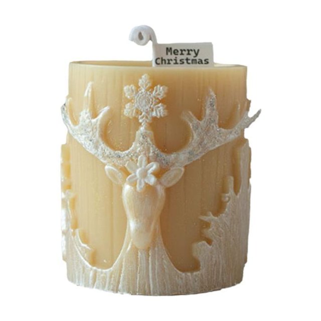 CAIROYAR Velas perfumadas navideñas calientes Vela de cera de regalo para el hogar Lindos regalos navideños ф' N