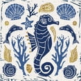 thumbnail image 2 of Brissonnet, Daphne 20x20 Gold Ornate Wood Framed with Double Matting Museum Art Print Titled - Primitive Sea VI, 2 of 4