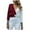 Red, variant on Fesfesfes Women Sweaters Summer Casual Loose Full-Sleeve Fashion Color Kink V Neck Blouse