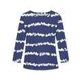 thumbnail image 5 of Abcomgle Kids Long Sleeve Shirt Girls Casual Striped Colorblock Crewneck Tshirts for Girls Fall Basic Girls Tops Loose Girls Tunic Tops 3-4 Years,Blue, 5 of 6