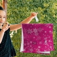 thumbnail image 6 of Beautiful Pink Snowflakes Hand Towels 2 PCS, New Year Christmas Kitchen Towel Ultra Soft and Highly Absorbent,Decorative Fingertip Face Towel for Bathroom Hotel, 28.3"x14.4", 6 of 6