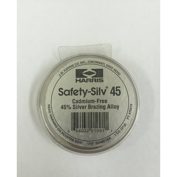 Aleación de plata para soldadura fuerte Harris Safety Silv 45 31g 1.6mm