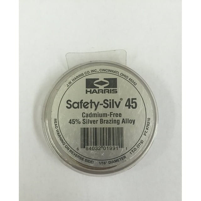 Aleación de plata para soldadura fuerte Harris Safety Silv 45 31g 1.6mm