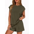 thumbnail image 3 of PRETTYGARDEN Women's 2 Piece Lounge Shorts Sets Summer Travel Outfits Casual Beach Vacation Clothes Matching Sweatsuits, 3 of 9