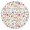 Floral Flowers, variant on Round Tablecloth with Elastic Edge, Floral Print on Polyester Fabric, Reusable and Easy to Clean, Fits 44-52 Inch Table for Indoor or Outdoor Meals