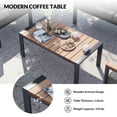 thumbnail image 5 of ECOPATIO 4 Pieces Metal Patio Furniture Set, Modern Outdoor Patio Furniture with Wood Armrest and Thickened Cushions Comfy Patio Sofa for Balcony, Deck and Poolside(Dark Grey), 5 of 6