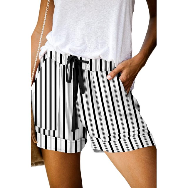 onlypuff Womens Shorts Comfy Drawstring Elastic Waist Summer Shorts with Pockets Casual Pants-week