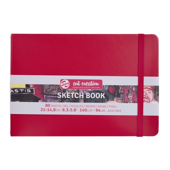 Talens Art Creation Sketchbook Red 14,8X21 cm, 140 Grams