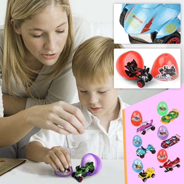 Juego de 6 Piezas de Coches de Carreras Juguete para Niños Modelo de Aleación de Hierro Coches con Riel Deslizante Pequeños Juguetes de Regalo onlyliua